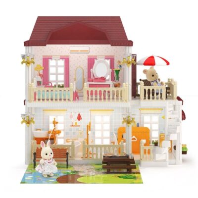 DIY princess plastic doll houses supplier for kids