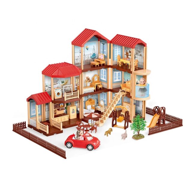 DIY princess plastic doll houses supplier for kids