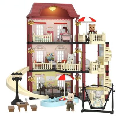 DIY princess plastic doll houses supplier for kids
