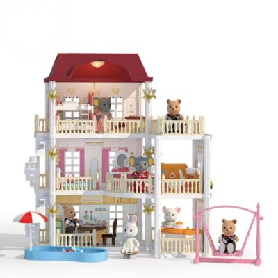 DIY princess plastic doll houses supplier for kids