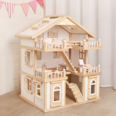 DIY wooden doll houses gift toy manufacturer