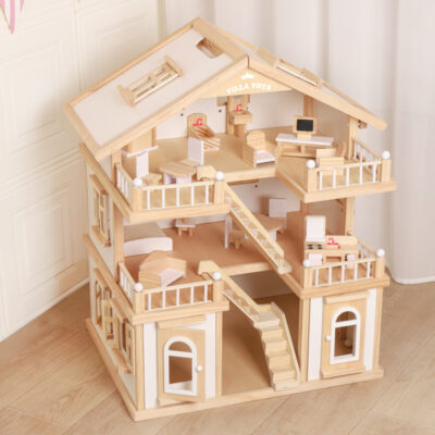 DIY wooden doll houses gift toy manufacturer
