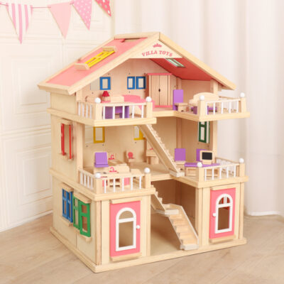 DIY wooden doll houses gift toy manufacturer