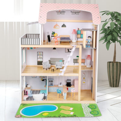 Bulk DIY wooden doll houses for girls toys