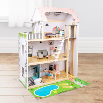 Bulk DIY wooden doll houses for girls toys