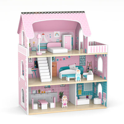DIY wooden doll houses for girls supplier