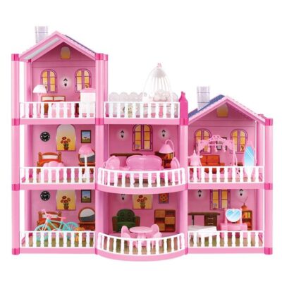 DIY plastic doll houses for girls factory supply