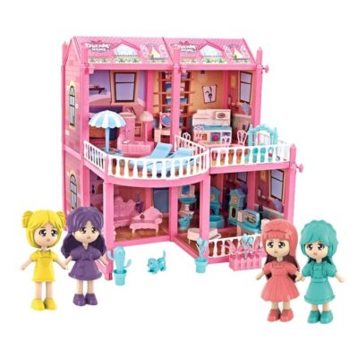 DIY plastic doll houses for girls factory supply