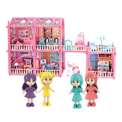 DIY plastic doll houses for girls factory supply