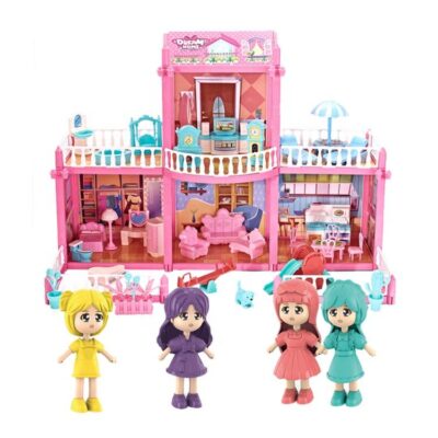 DIY plastic doll houses for girls factory supply