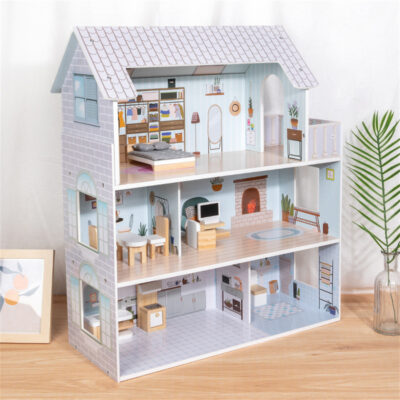 Eco-friendly imaginative wooden doll houses toy factory