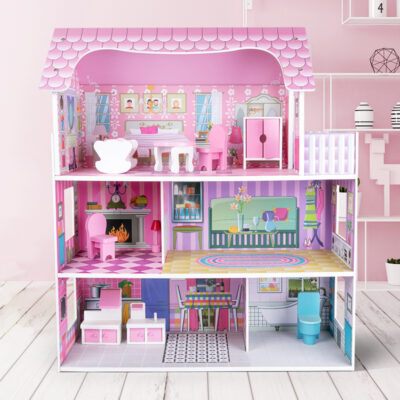 Eco-friendly imaginative wooden doll houses toy factory