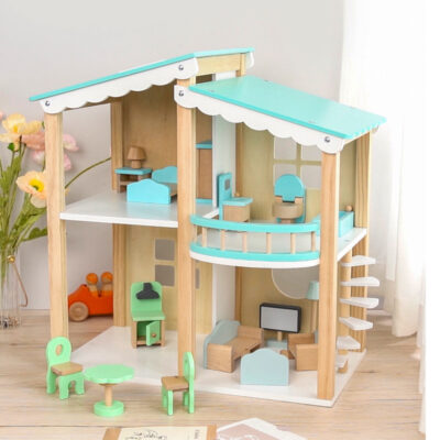 Educational DIY wooden doll houses toy manufacturer