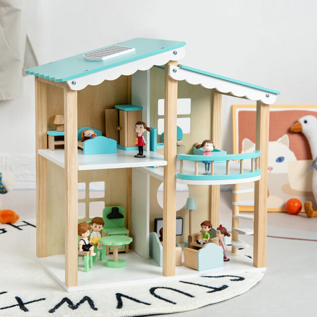 Educational DIY Wooden Doll Houses Manufacturer (4) Educational DIY wooden doll houses toy manufacturer