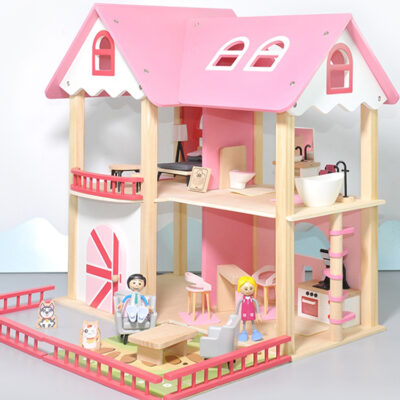Educational DIY wooden doll houses toy manufacturer