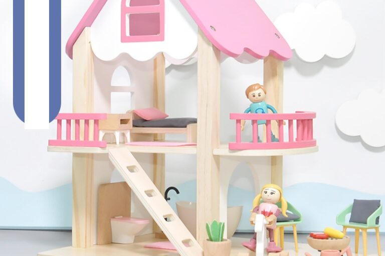 Educational DIY wooden doll houses toy manufacturer