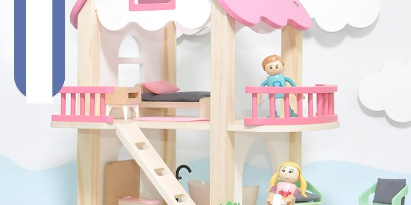 Educational DIY wooden doll houses toy manufacturer