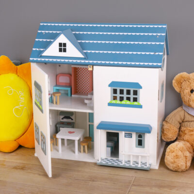 Villa wooden doll houses for kids supplier