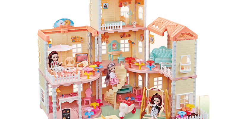 Girls Plastic Doll Houses Factory (5) High-quality girls plastic doll house toy set