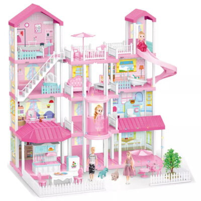 Princess plastic doll house toy for girls
