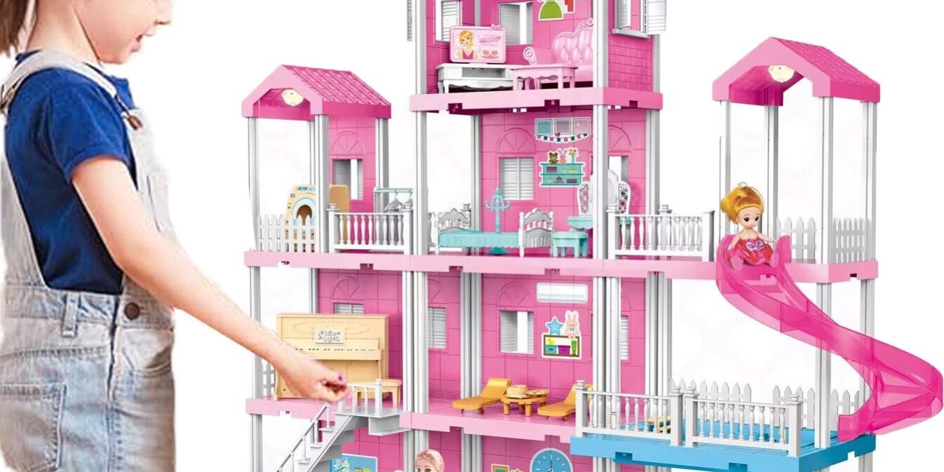 Princess plastic doll house toy for girls