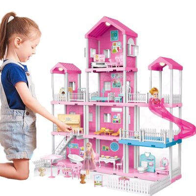 Princess plastic doll house toy for girls