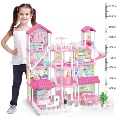 Princess plastic doll house toy for girls