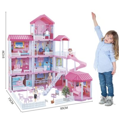 Princess plastic doll house toy for girls