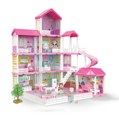 Princess plastic doll house toy for girls