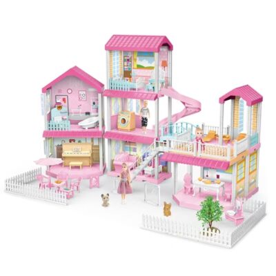 High-quality DIY plastic doll houses from toy factory