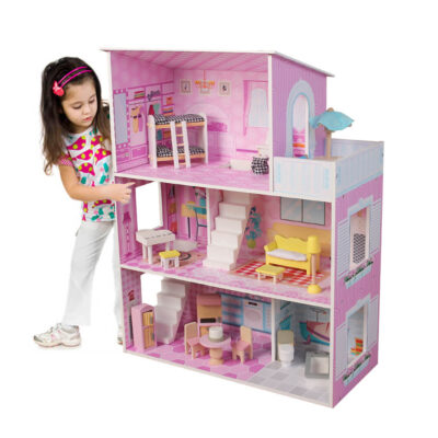 High-quality modern wooden doll houses toy factory
