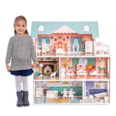High-quality modern wooden doll houses toy factory