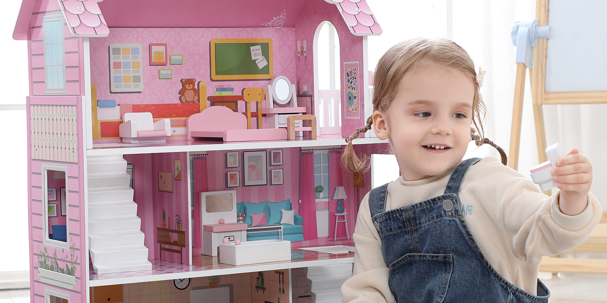 High-Quality Wooden Doll Houses Bulk Supply (4) Bulk high-quality wooden doll houses for kids