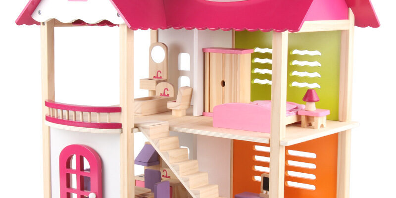 Bulk hot-selling DIY wooden doll houses for kids