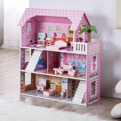 Wholesale wooden doll houses for kids toys