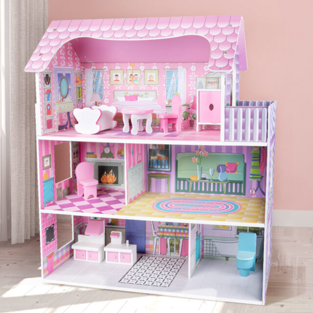 Kids Wooden Doll Houses Wholesale (3) Wholesale wooden doll houses for kids toys