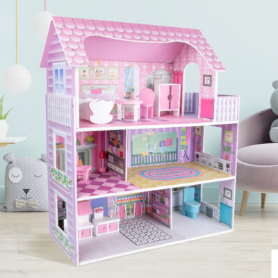 Wholesale wooden doll houses for kids toys