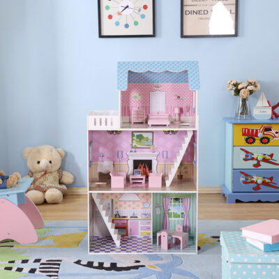 Wholesale wooden doll houses for kids toys