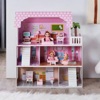 Wholesale wooden doll houses for kids toys