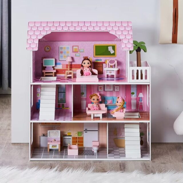Kids Wooden Doll Houses Wholesale (6) Wholesale wooden doll houses for kids toys