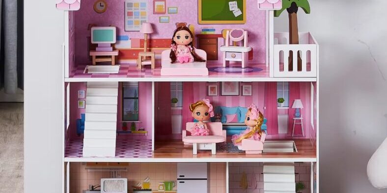 Wholesale wooden doll houses for kids toys