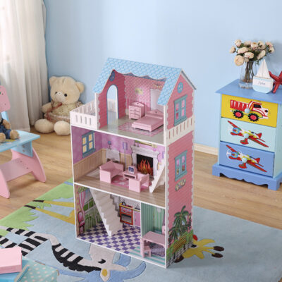 Wholesale wooden doll houses for kids toys