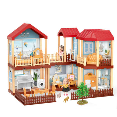 Luxury plastic doll houses for kids manufacturer
