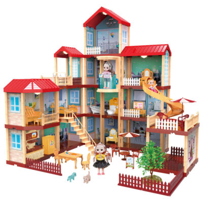 Luxury plastic doll houses for kids manufacturer