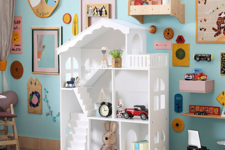 Custom modern wooden doll houses for kids