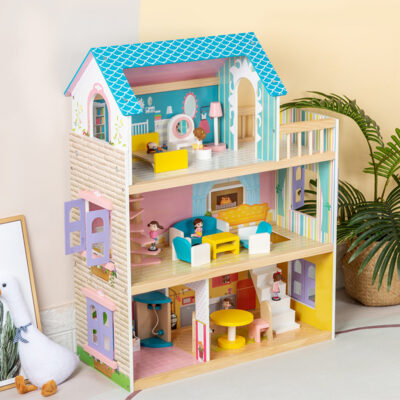 Custom new wooden doll houses for kids