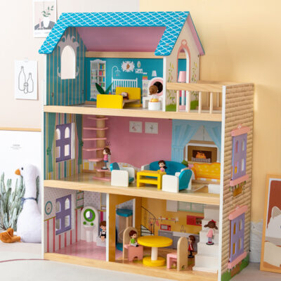 Custom new wooden doll houses for kids