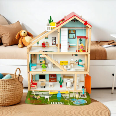 Custom new wooden doll houses for kids