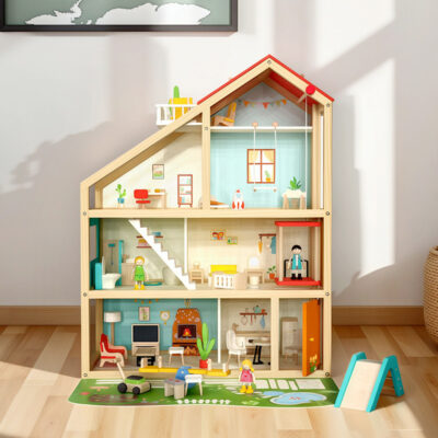 Custom new wooden doll houses for kids