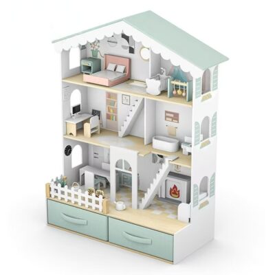 Wooden doll houses for parent-child play supplier
